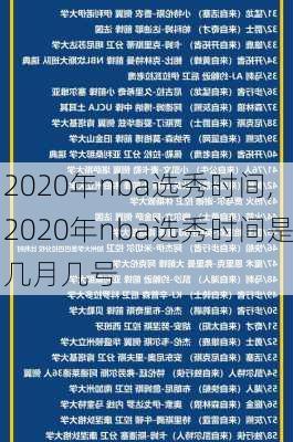 2020年nba选秀时间,2020年nba选秀时间是几月几号