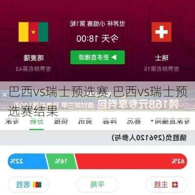 巴西vs瑞士预选赛,巴西vs瑞士预选赛结果
