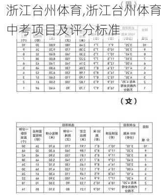 浙江台州体育,浙江台州体育中考项目及评分标准