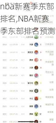 nba新赛季东部排名,NBA新赛季东部排名预测