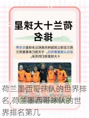 荷兰墨西哥球队的世界排名,荷兰墨西哥球队的世界排名第几