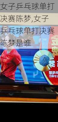 女子乒乓球单打决赛陈梦,女子乒乓球单打决赛陈梦是谁