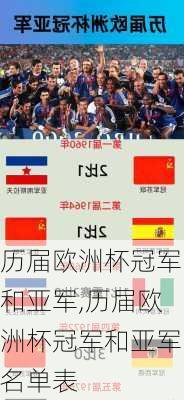 历届欧洲杯冠军和亚军,历届欧洲杯冠军和亚军名单表