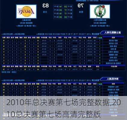 2010年总决赛第七场完整数据,2010总决赛第七场高清完整版