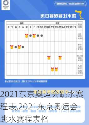 2021东京奥运会跳水赛程表,2021东京奥运会跳水赛程表格