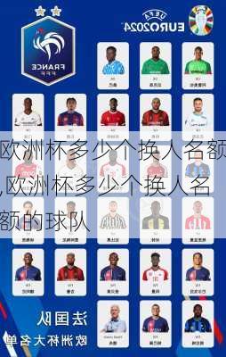 欧洲杯多少个换人名额,欧洲杯多少个换人名额的球队
