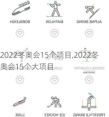 2022冬奥会15个项目,2022冬奥会15个大项目
