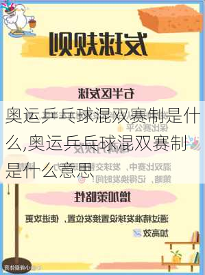 奥运乒乓球混双赛制是什么,奥运乒乓球混双赛制是什么意思