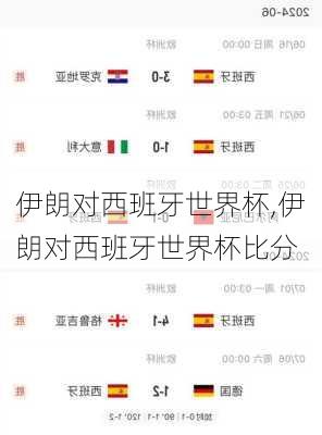 伊朗对西班牙世界杯,伊朗对西班牙世界杯比分