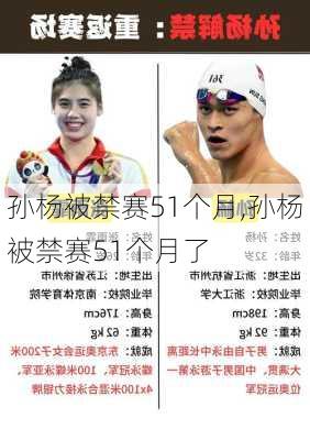 孙杨被禁赛51个月,孙杨被禁赛51个月了
