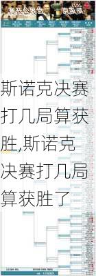 斯诺克决赛打几局算获胜,斯诺克决赛打几局算获胜了