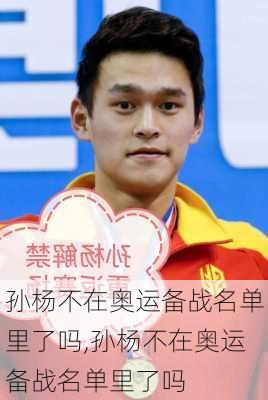 孙杨不在奥运备战名单里了吗,孙杨不在奥运备战名单里了吗