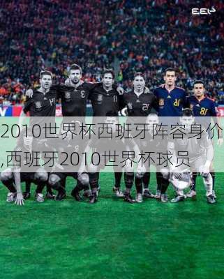 2010世界杯西班牙阵容身价,西班牙2010世界杯球员