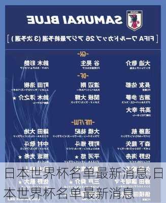 日本世界杯名单最新消息,日本世界杯名单最新消息