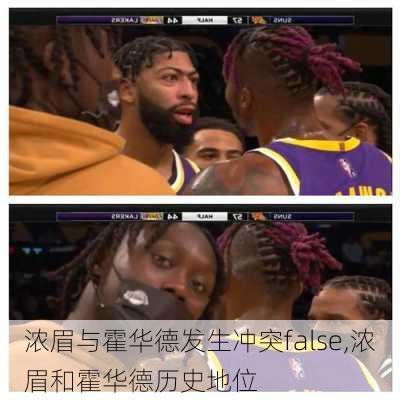 浓眉与霍华德发生冲突false,浓眉和霍华德历史地位