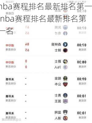 nba赛程排名最新排名第一,nba赛程排名最新排名第一名