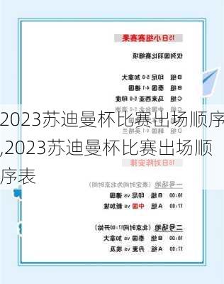 2023苏迪曼杯比赛出场顺序,2023苏迪曼杯比赛出场顺序表