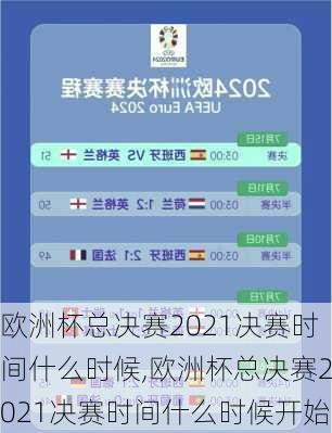 欧洲杯总决赛2021决赛时间什么时候,欧洲杯总决赛2021决赛时间什么时候开始