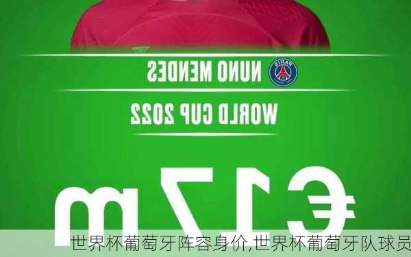 世界杯葡萄牙阵容身价,世界杯葡萄牙队球员