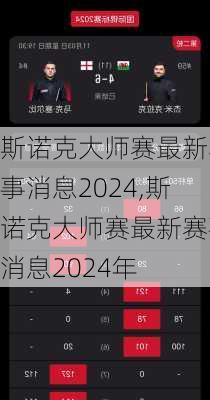 斯诺克大师赛最新赛事消息2024,斯诺克大师赛最新赛事消息2024年