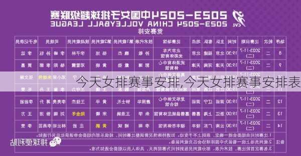 今天女排赛事安排,今天女排赛事安排表