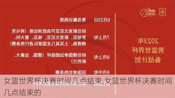 女篮世界杯决赛时间几点结束,女篮世界杯决赛时间几点结束的