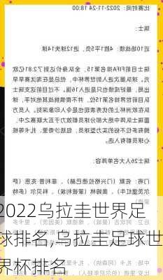 2022乌拉圭世界足球排名,乌拉圭足球世界杯排名