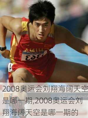 2008奥运会刘翔海阔天空是哪一期,2008奥运会刘翔海阔天空是哪一期的