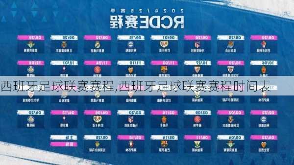 西班牙足球联赛赛程,西班牙足球联赛赛程时间表