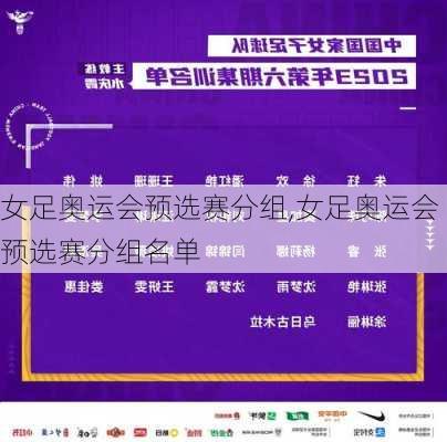 女足奥运会预选赛分组,女足奥运会预选赛分组名单