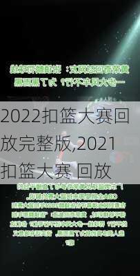 2022扣篮大赛回放完整版,2021扣篮大赛 回放