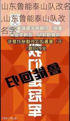 山东鲁能泰山队改名,山东鲁能泰山队改名字