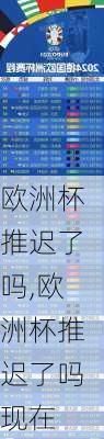 欧洲杯推迟了吗,欧洲杯推迟了吗现在
