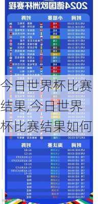 今日世界杯比赛结果,今日世界杯比赛结果如何