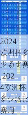 2024欧洲杯多少场比赛,2024欧洲杯多少场比赛啊