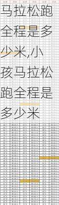 马拉松跑全程是多少米,小孩马拉松跑全程是多少米