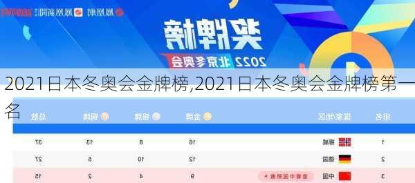2021日本冬奥会金牌榜,2021日本冬奥会金牌榜第一名