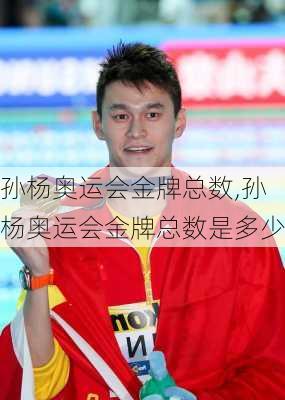 孙杨奥运会金牌总数,孙杨奥运会金牌总数是多少