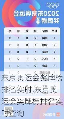 东京奥运会奖牌榜排名实时,东京奥运会奖牌榜排名实时查询