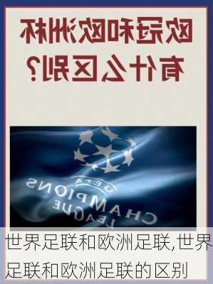 世界足联和欧洲足联,世界足联和欧洲足联的区别
