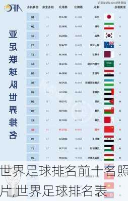 世界足球排名前十名照片,世界足球排名表