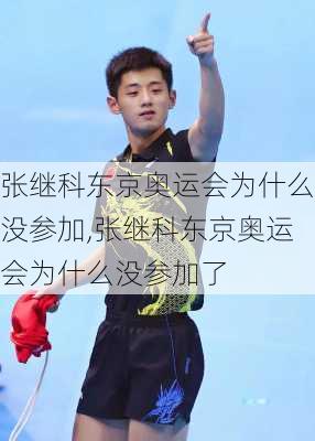 张继科东京奥运会为什么没参加,张继科东京奥运会为什么没参加了