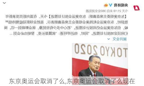 东京奥运会取消了么,东京奥运会取消了么现在