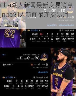 nba湖人新闻最新交易消息,nba湖人新闻最新交易消息直播