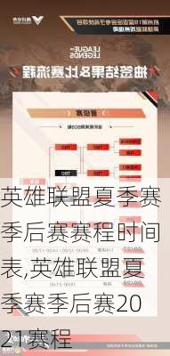 英雄联盟夏季赛季后赛赛程时间表,英雄联盟夏季赛季后赛2021赛程