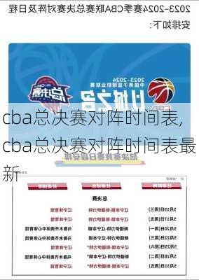 cba总决赛对阵时间表,cba总决赛对阵时间表最新