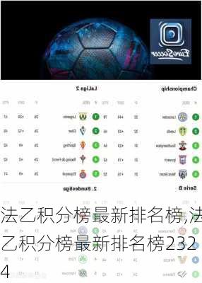 法乙积分榜最新排名榜,法乙积分榜最新排名榜2324