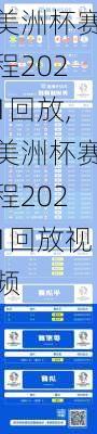 美洲杯赛程2021回放,美洲杯赛程2021回放视频