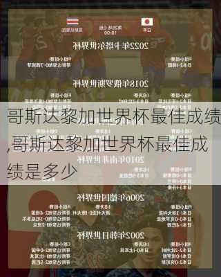 哥斯达黎加世界杯最佳成绩,哥斯达黎加世界杯最佳成绩是多少