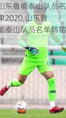 山东鲁能泰山队员名单2020,山东鲁能泰山队员名单韩镕泽